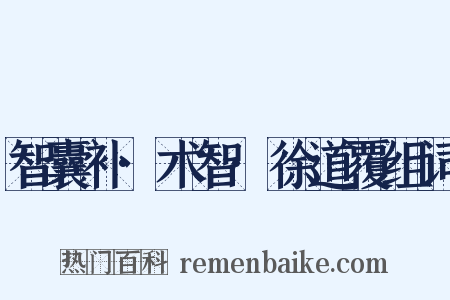 智囊补·术智·徐道覆组词是什么意思的图片